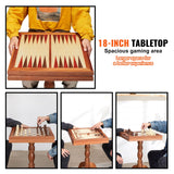 VEVOR Juego de ajedrez de Damas y Backgammon 3 en 1, Tablero de ajedrez de Madera 44 x 67,5 cm, Mesa de Juego combinada de Lujo, Materiales de Regalo Ideales para Juegos de Mesa