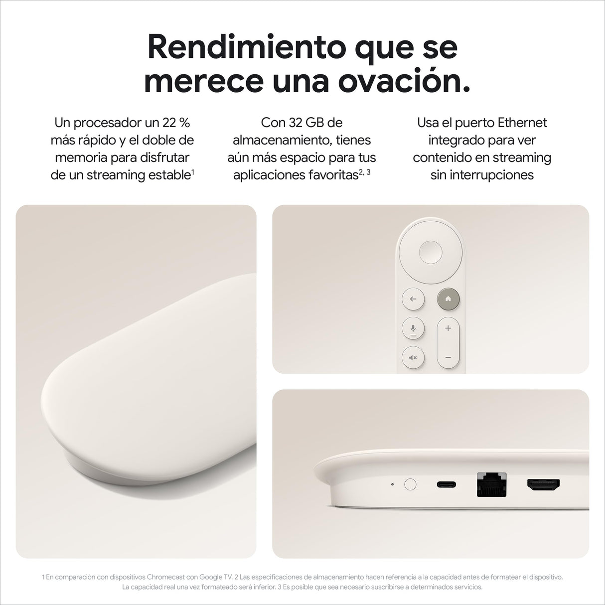 Google TV Streamer 4K - Streaming rápido de Entretenimiento en 4K con HDR - Porcelana