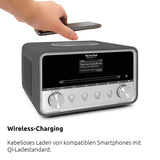 TechniSat DIGITRADIO 586 - Radio híbrido Dab+ (Radio por Internet, FM, Bluetooth, Spotify, Carga inalámbrica, Control por App, Pantalla OLED, USB, CD,MP3, AUX, 20 W, Equipo Compacto, Control Remoto)