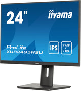 iiyama XUB2495WSU-B7 24,1" Panel IPS, 1920x1200, 300cd/m², HDMI, DisplayPort, 4ms, Altavoces, USB 3x 3.2+1xC (15W), 15cm Regulable en altura, Pivotante