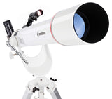 Bresser Refractor Telescopio Nano AR-70/700 AZ con trípode de Aluminio de 3 Patas, Montaje azimutal, buscador de Puntos LED y Adaptador de cámara para Smartphone para Principiantes, Color Blanco