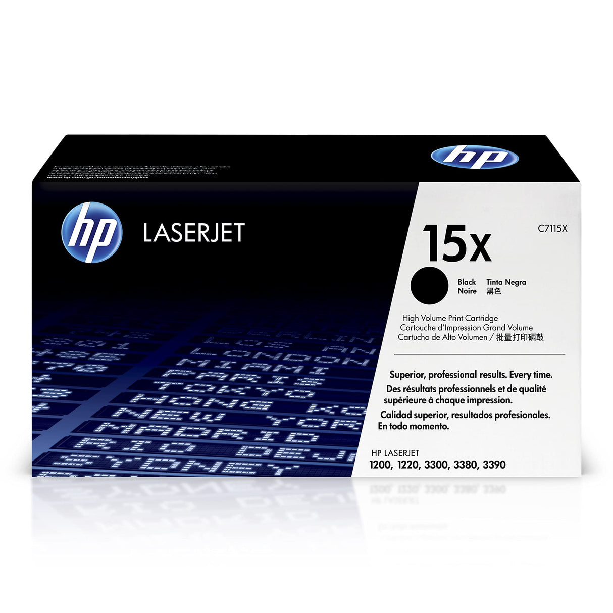 HP 15X C7115X, Negro, Cartucho Tóner de Alta Capacidad Original, de 3.500 páginas, para impresoras HP LaserJet 1000W, 1200, 1200N, 3330 MFP, 3300, 1220, 1005W, 3320 y 3380