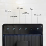 Incapto Aura Cafetera Superautomática | 19 Bares | Botón Doble Espresso | Cafetera de Grano Compacta y Diseño Elegante | Molinillo Regulable | Limpieza automática | Múltiples recetas (Negro)