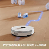 Mova S10 Robot Aspirador y Fregasuelos, 7000Pa Succión, Detección Inteligente de Obstáculos, 3D Adapt, Elevación de Fregona de 7 mm, es Adecuado para Pelos de Mascotas, Suelos Duros, Alfombras