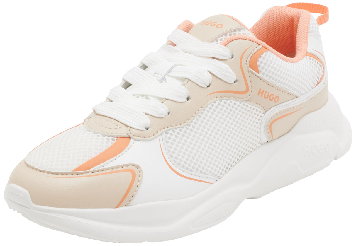 HUGO Leon_Runn_mepu, Zapatillas Mujer, Open White, 39 EU