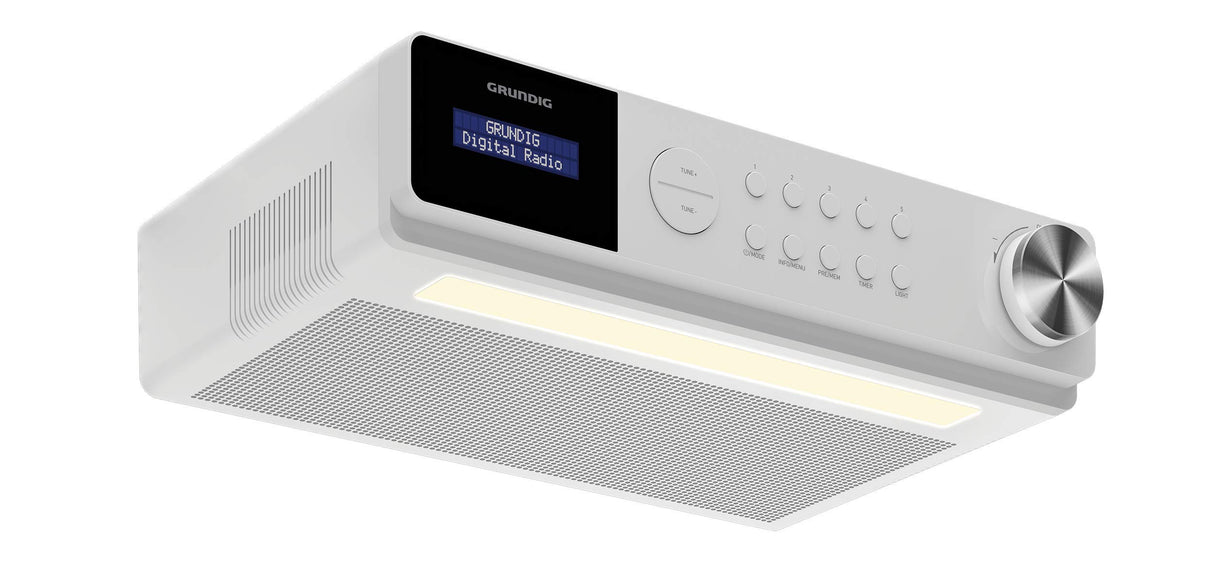 Grundig DKR Dab – Radio de Cocina con Bluetooth y Dab (Incluye recepción) Dab+. Blanco
