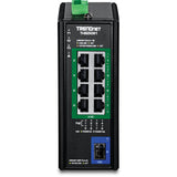 TRENDnet, TI-BG5091, Switch PoE++ DIN-Rail Industrial de 9 Puertos 2.5G con Puerto SFP+ 10G, multigigabit, 8 Puertos PoE++ 2.5G, 1 Puerto SFP+ 10G, presupuesto de Potencia PoE de 480 W, 60 Gbps