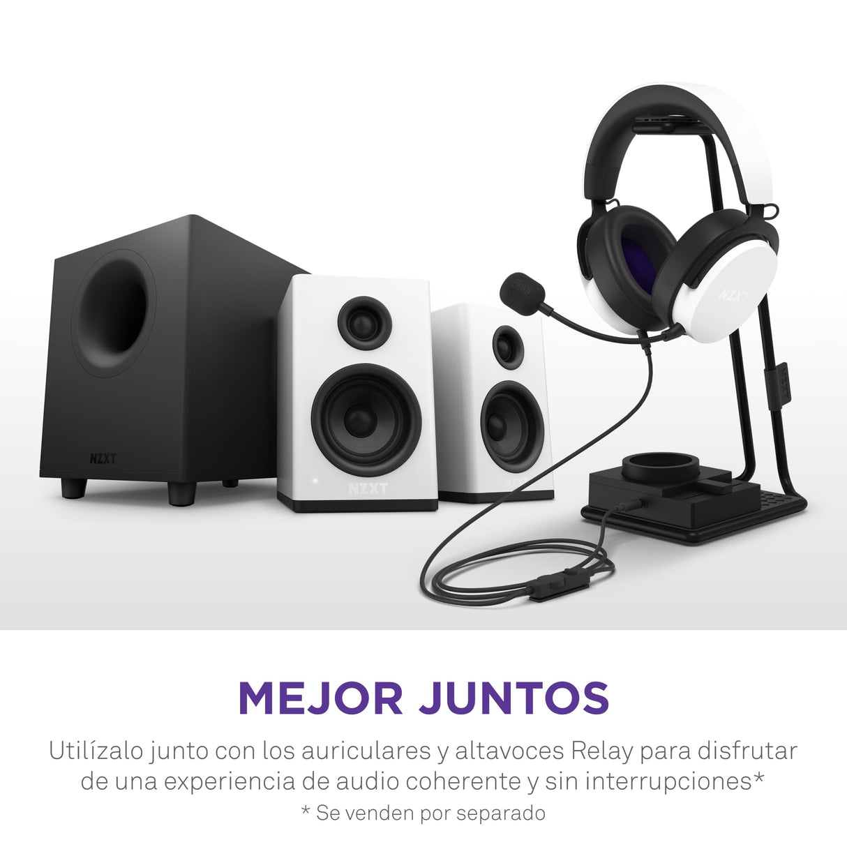 NZXT Relay SwitchMix Ap-USMSM-B1 - Soporte para Auriculares y Mezclador de Audio de PC Gaming - Cambio Audio de los Auriculares y el Altavoz - Negro
