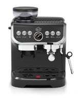 ELETTROFERRO ITALIA DCG ES6519 Máquina espresso con molinillo de café integrado Moderna, para granos de café y polvo, capuchino espumador de leche,Filtro 1 y 2 tazas, 1450 W, Negro…