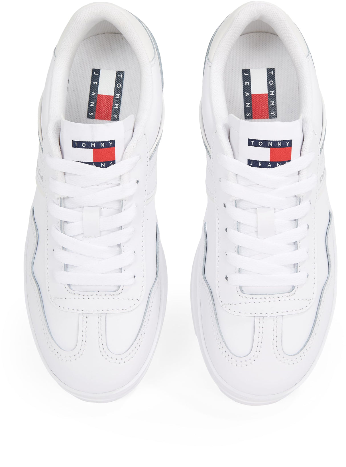 Tommy Jeans Low Profile Sneaker Mujer Greenwich Leather Elegante, Blanco (White), 37