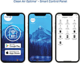 Clean Air Optima CA-509Pro SMART Purificador de aire inteligente HEPA UV-C - Ventilador muy silencioso < 10 dB(A) - 400 m³ de aire sin partículas por hora - Adecuado para habitaciones de hasta 90
