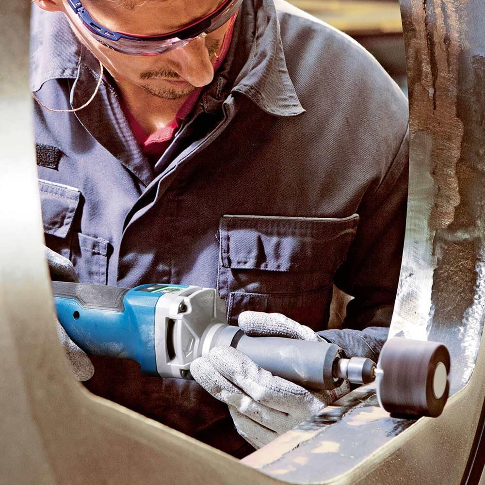 Bosch Professional 18V System GGS 18V-10 SLC - Amoladora recta a batería (Brushless, 10500 rpm, 3 velocidades, conectable, sin batería, en L-BOXX)