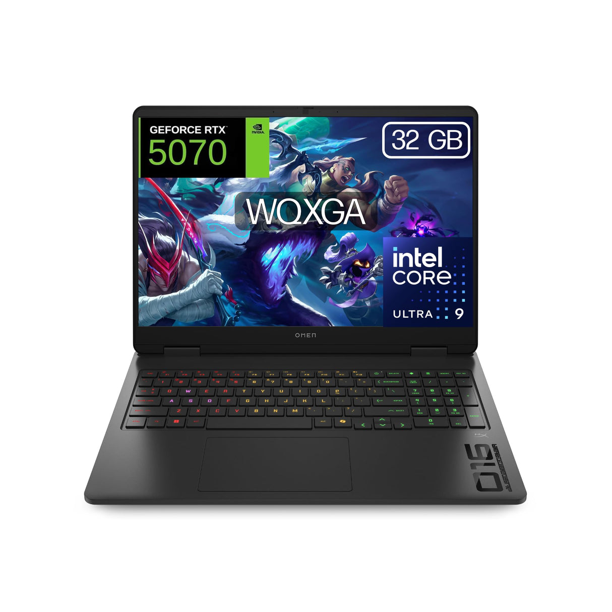 HP OMEN Slim - Ordenador portátil Gaming 16" 2.5K WQXGA (Intel Ultra 9-285H, 32GB RAM, 1TB SSD, NVIDIA RTX 5070, Windows 11 Home) Teclado QWERTY Español - Negro
