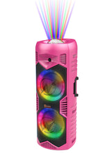 N-Gear Let's Go Party 5150 Rosa - Altavoz Bluetooth portatil - Altavoz inalámbrico de 200 vatios con Luces Disco y micrófono Incluido - 5 Horas de reproducción