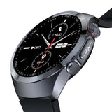 Knauermann PRO 3 Plus redondo (2025), reloj sanitario, reloj inteligente con función telefónica, pectoral ECG Plus HRV y función SOS, pantalla AMOLED BT Bluetooth, apnea del sueño, correa de silicona,