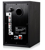 Dual Juego de altavoces activos LS 100 (entrada fono, amplificador integrado para tocadiscos, par) Negro