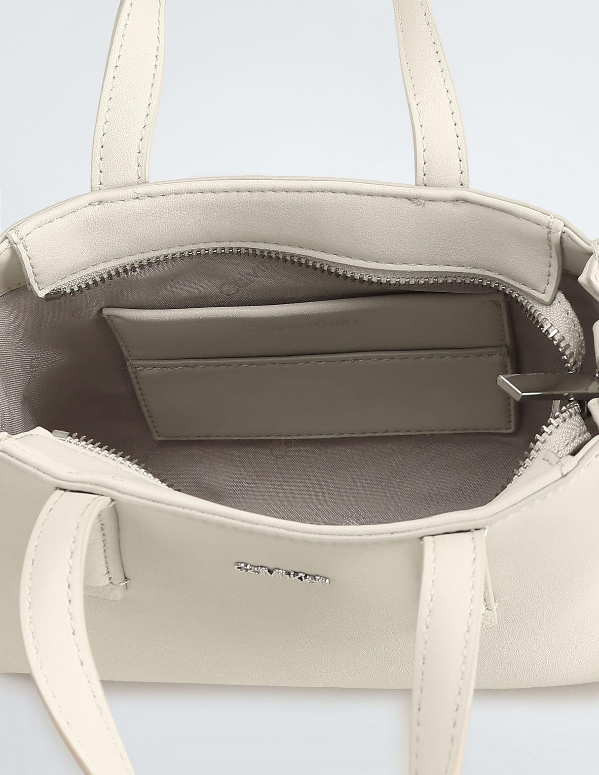Calvin Klein Bolso bandolera Mujer Mini Tote pequeño, Elfenbein (Marfil), Talla Única