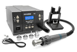 QUICK 861DW - Estación de soldadura profesional de aire caliente (1000 W/rango de temperatura de 100 – 500 °C, aire caliente 120 L/min, estación de trabajo SMD, función de calibración, modo de espera,