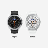 Samsung Galaxy Watch8 Classic 46mm, LTE, Correa Híbrida, Smartwatch con Diseño con Bisel Giratorio, Garantía 3 Años + 1 año Extra, Blanco (Versión Española)