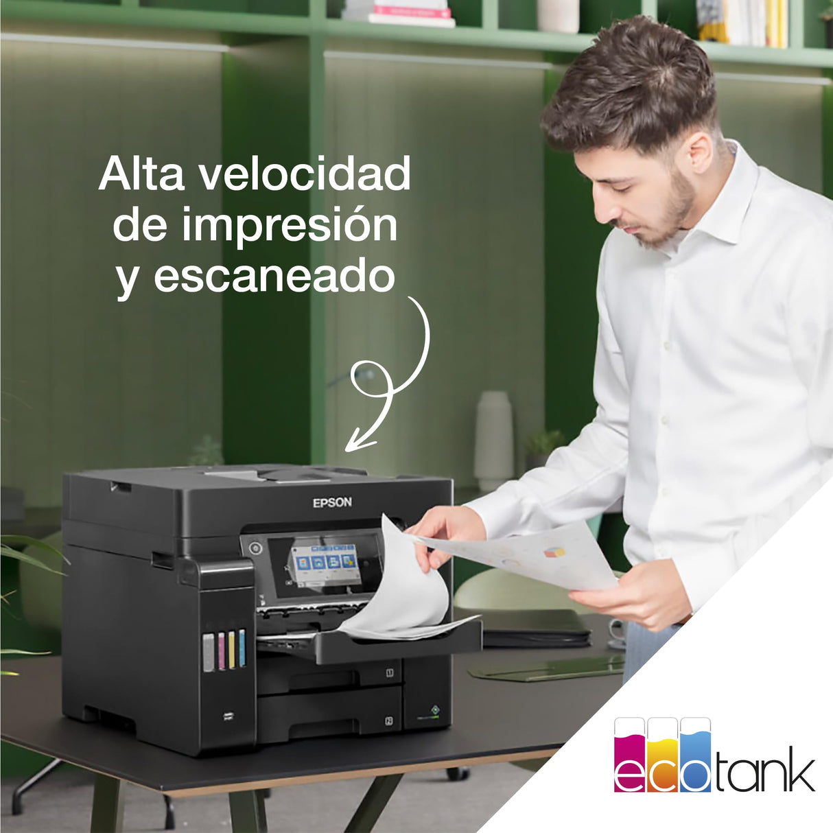 Impresora multifunción EcoTank ET-5855 A4 con depósito de tinta, conexión Wi-Fi y fax