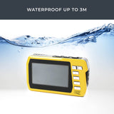Easypix W3048 Edge Yellow - Cámara Sumergible, 48MP Doble Pantalla