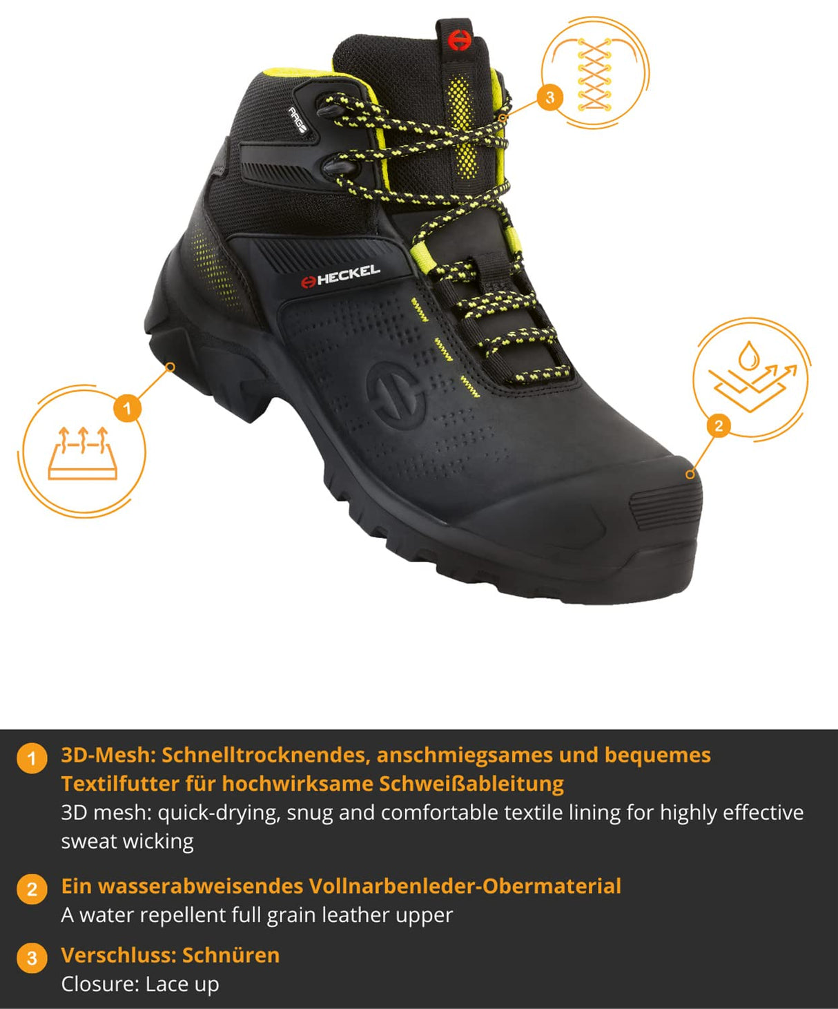 Heckel MACCROSSROAD 3.0 S3 High - Ci HI HRO SRC- Bota de Trabajo - Talla 40