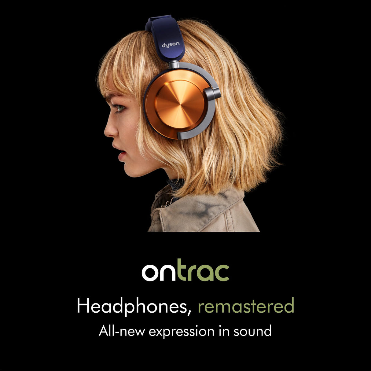 Dyson Ontrac Auriculares inalámbricos con cancelación Activa de Ruido – 55h de autonomía – Bluetooth 5.0 – Carga rápida de 10 min – 6 Hz a 21 kHz – Estuche de protección – (Azul de Prusia/Cobrizo)