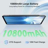DOOGEE T20 Ultra Tablet Android 13, 12 Pulgadas, 32 GB + 256 GB (TF 2TB) Helio G99 Octa-Core Tablet Táctil, 10800mAh, Pantalla 2.4K, 16MP+8MP, 4G LTE /5G WiFi Tablet Gaming, GMS/GPS/Widevine L1