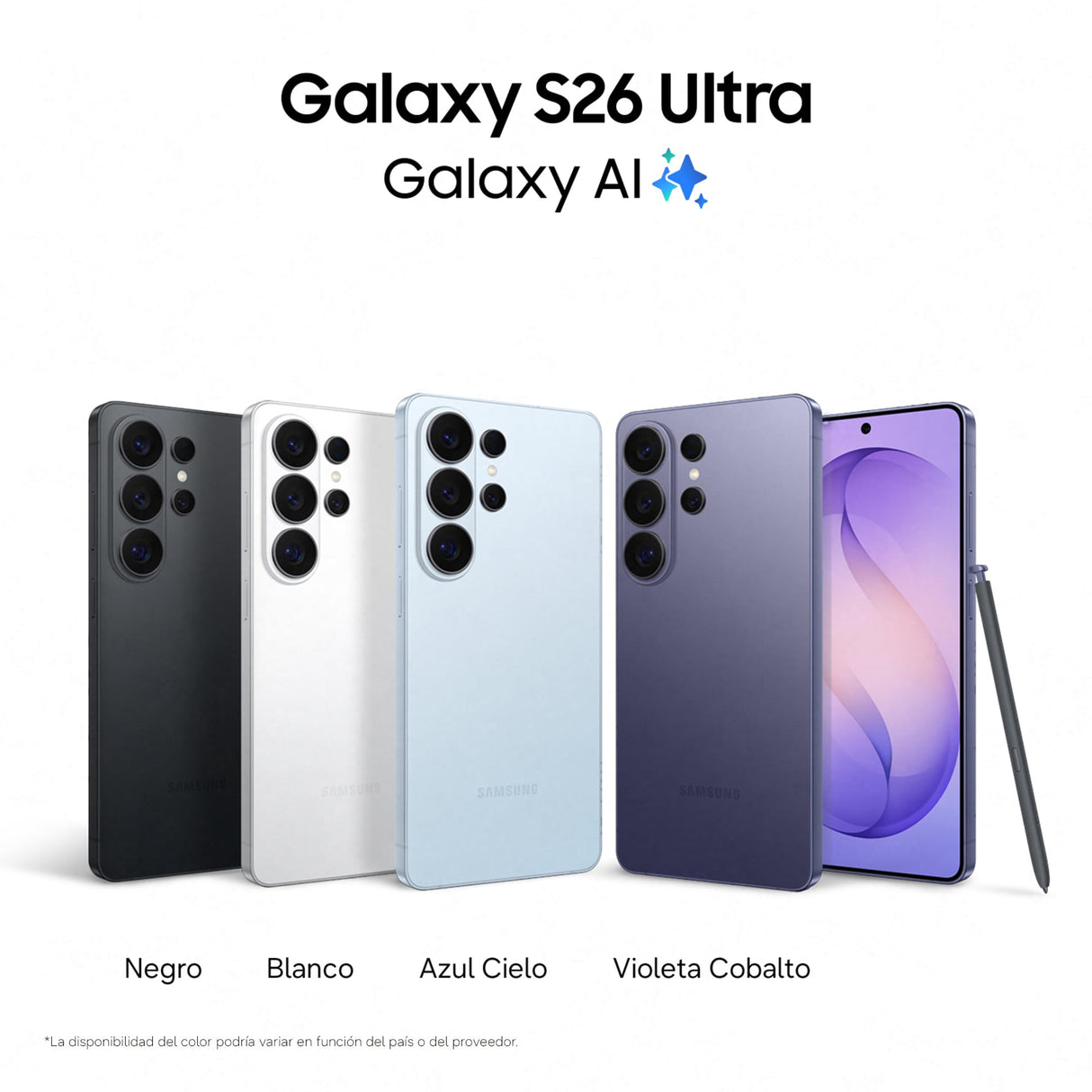 Samsung Galaxy S26 Ultra, 1TB, Smartphone con Galaxy AI, Cámara 200MP, 16GB RAM, Batería 5000mAh, Garantía del Fabricante 3 Años+1 Año Extra, Color Blanco (Versión Española)