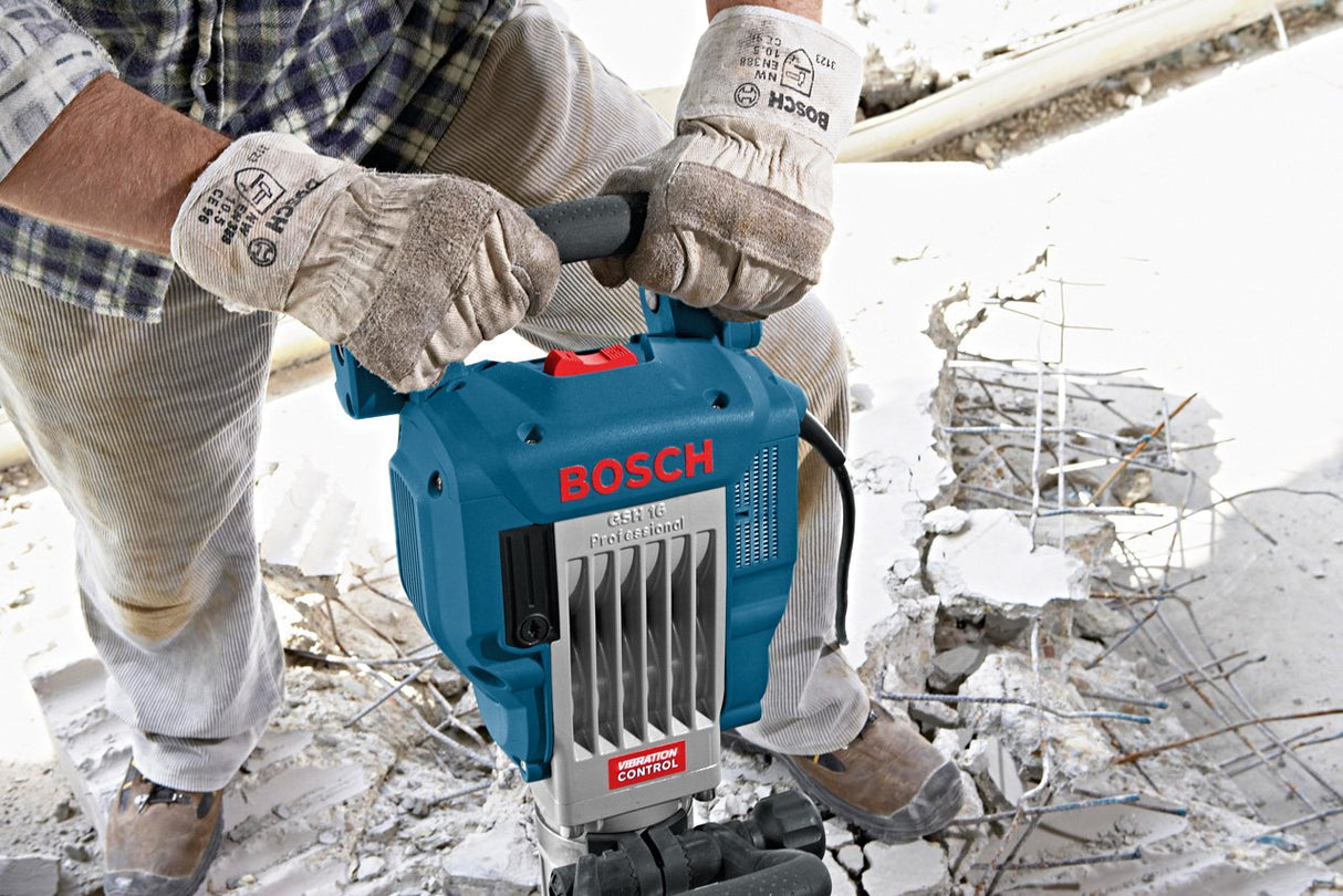 Bosch Professional GSH 16-28 - Martillo demoledor (41 J, Hex 28 mm, Vibration Control, en maletín con ruedas)