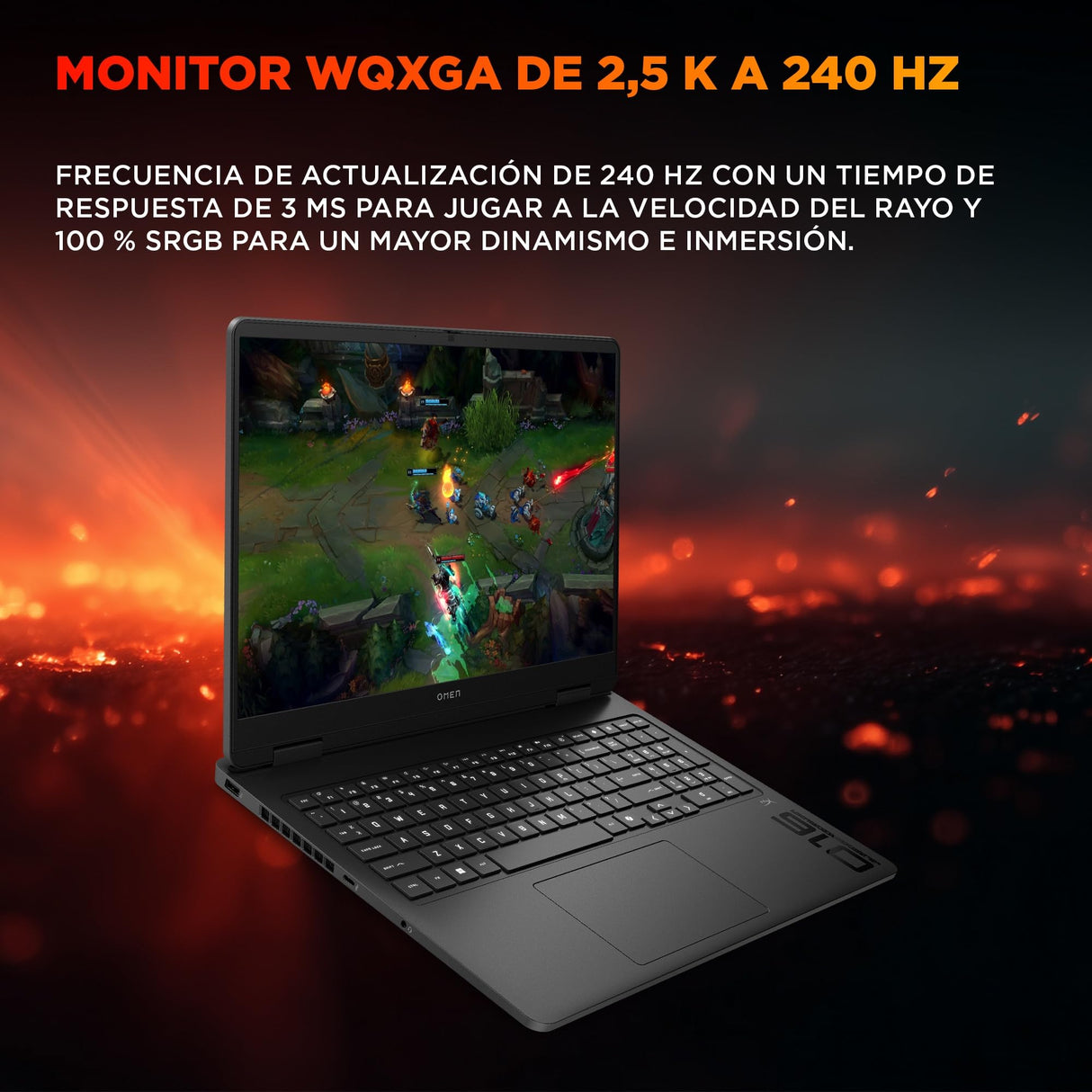 HP OMEN Slim - Ordenador portátil Gaming 16" 2.5K WQXGA (Intel Ultra 7-255H, 24GB RAM, 1TB SSD, NVIDIA RTX 5060, Windows 11 Home) Teclado QWERTY Español - Negro