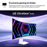 LG 39GS95QE-W - Monitor Gaming Ultragear, 39", OLED WQHD, (3440x1440), 21:9, 240 Hz, 0,03 ms, Clasificación F, Tecnología Micro Lens Array +, DisplayHDR True Black 400, Blanco