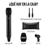 RØDE Interview Pro - Micrófono inalámbrico Interview Pro con Condensador y cápsula de Calidad de transmisión y grabación Interna de 32 bits para creación de Contenido, Medios y entrevistas.