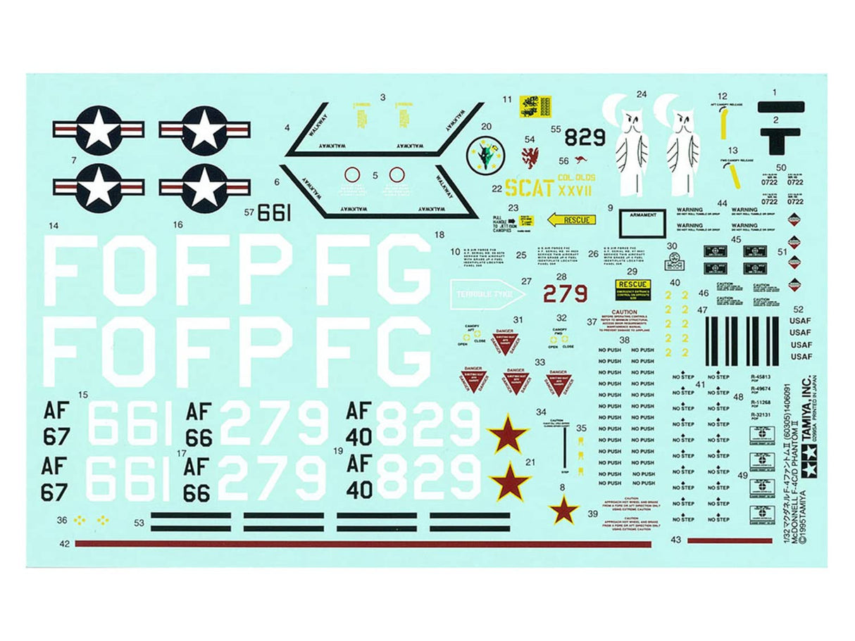 Tamiya 300060305 Mc Donnell F4 C/D Phantom II - Juguete de aeromodelismo escala 1:32