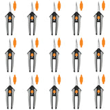 Fiskars Juego de 15 tijeras de podar de micropuntas, cuchillas de acero inoxidable de precisión, asas de agarre suave para cortar y dar forma a plantas pequeñas