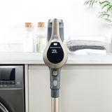 Beldray BEL01727TTVDE Titanium Smartflex inalámbrico Vacuum Cleaner – Multi-ciclónico 1L Stick Vac, Flexi-Bisagra, LED Digital Display, Indicador de Nivel de batería, Sensor de Bloqueo Inteligente,