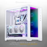 Magniumgear Neo Qube 2 IM, Doble cámara ATX Mid-Tower, Digital-RGB Infinity Mirror Frontal Panel, Tempered Glass Panels, Blanco