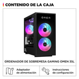 HP Ordenador sobremesa Gaming OMEN 35L GT16-0067ns (Procesador AMD Ryzen 7 8700F, 32GB RAM DDR5, 1TB SSD PCIe Gen4, NVIDIA GeForce RTX 5070 12GB, FreeDOS) - Negro
