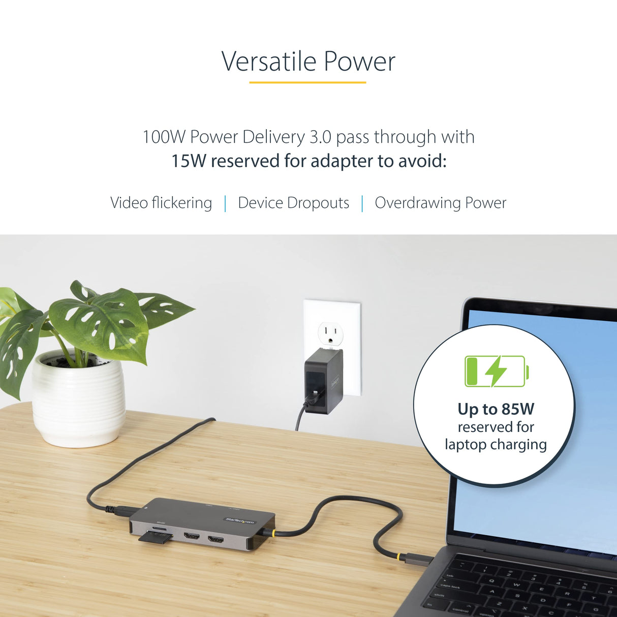StarTech.com Adaptador Multipuertos USB C 2x HDMI 4K 60Hz, Hub USB-A 3.1 2Pt 5Gbps, PD 100W, GbE, SD/MicroSD, Cable de 30cm, Docking Station USB Tipo C de Viajes para Portátiles (120B-USBC-MULTIPORT)