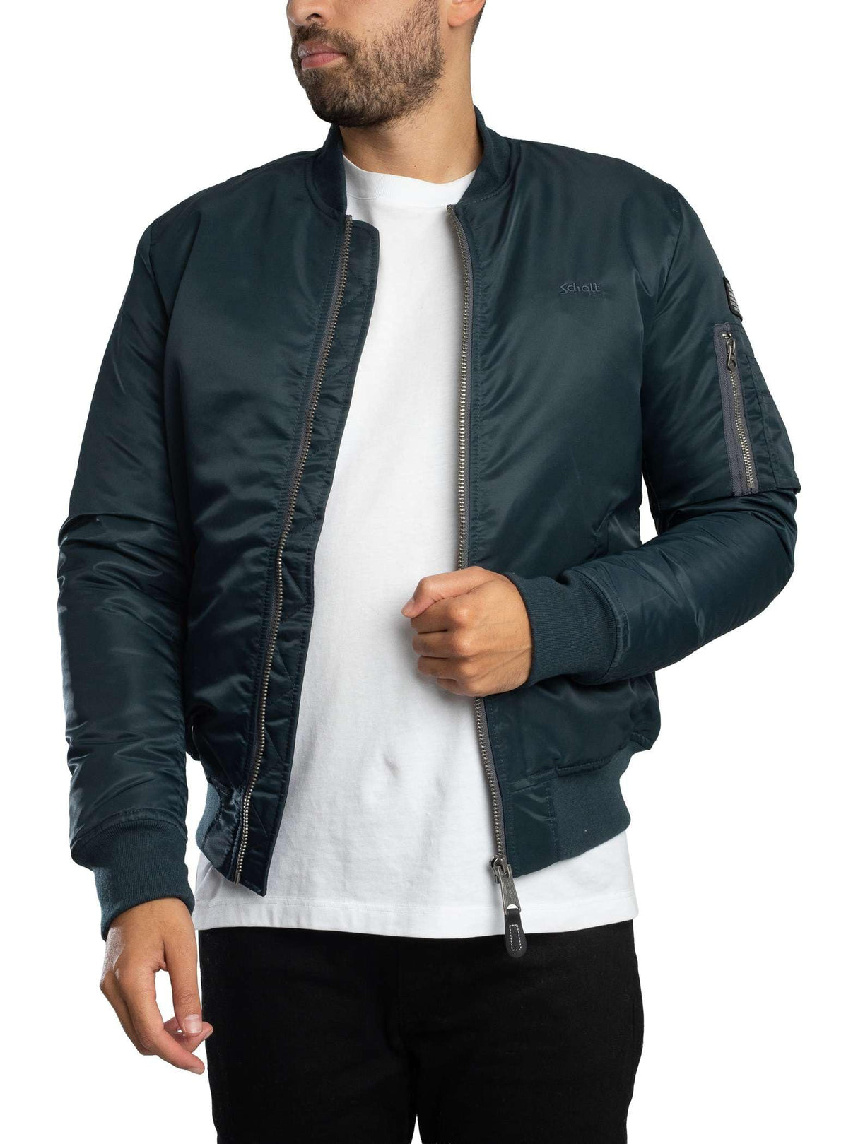 Schott NYC AIRFORCERS, Bomber para Hombre, Armada, M