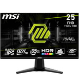 MSI mag 255XF Monitor FHD Gaming de 24,5", Panel IPS rápido de 1920 x 1080, 300 Hz / 0,5 ms (GtG, mín.) sRGB del 120%, Diseño sin Marcos, Preparado para HDR, DisplayPort 1.4a, HDMI, Negro