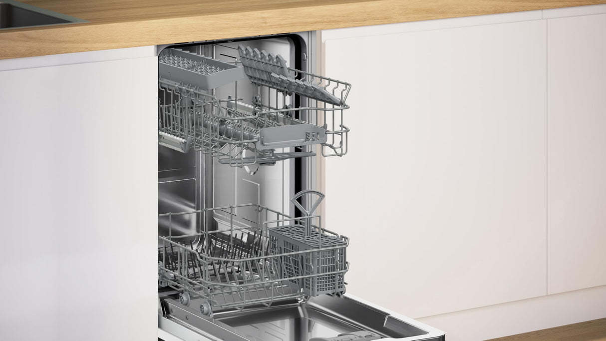 Bosch - Lavavajillas Totalmente Integrable, Serie 2, 45 cm, Blanco, SPV2HKX42E