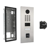 EKEY D2101FV Intercomunicador con solución de Acceso biométrico para Montaje Empotrado, Acero Inoxidable V4a