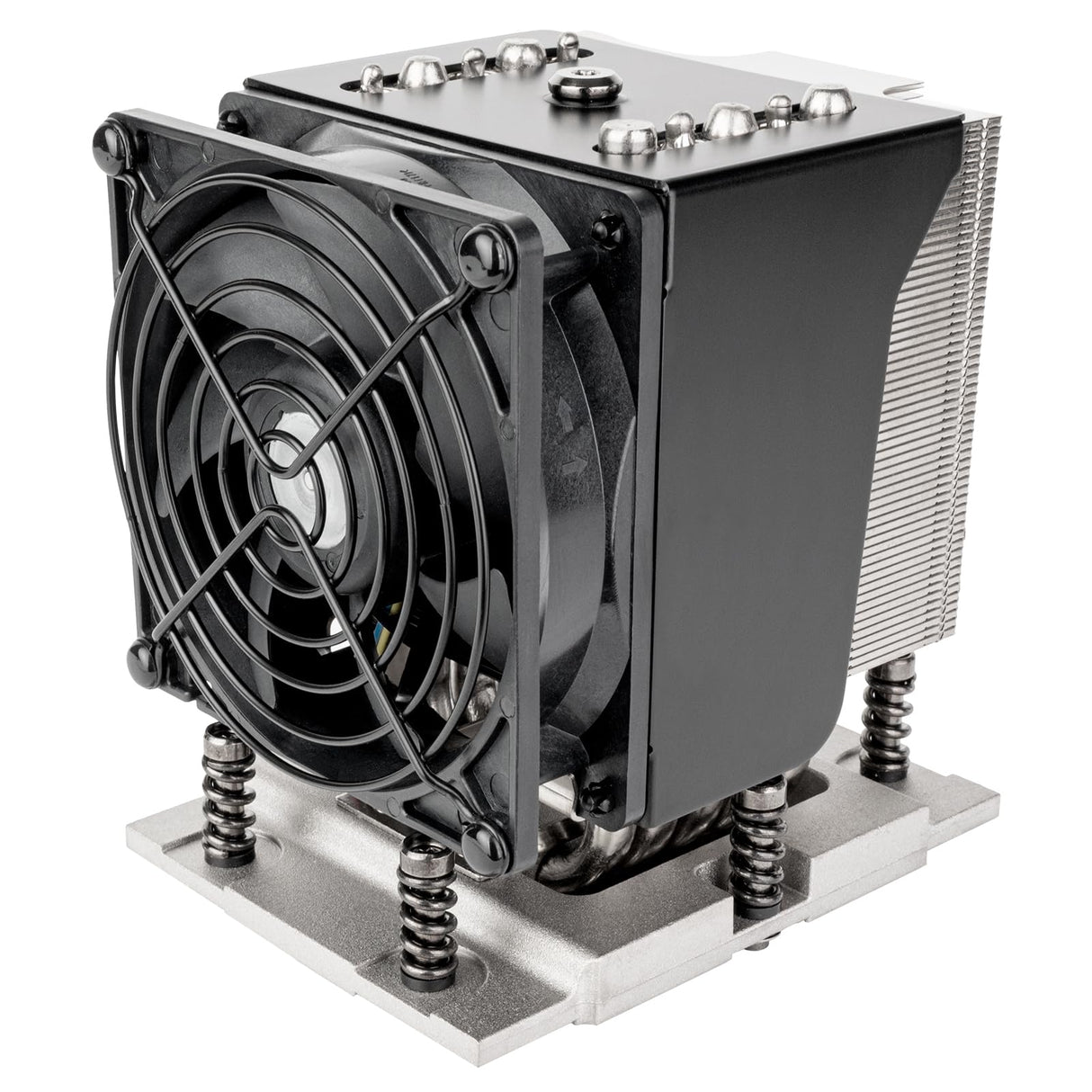 SilverStone Technology XE04-SP5, Disipador para CPU de servidor/estación de trabajo con factor de forma pequeño 4U para los zócalos AMD SP5, SST-XE04-SP5B (Negro + Negro)