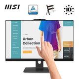 MSI Modern AM242TP 12M-439EU PC Todo-en-Uno - Panel táctil IPS de 23,8", Intel Core i7-1260P, 16 GB DDR4, SSD PCIe 4.0 NVMe, WiFi 6E, cámara Web, H-P, Teclado/ratón, sin Sistema operativo, Negro
