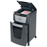 Rexel 2020225X - Destructora Automática Rexel Optimum AutoFeed 225X de Corte en Partículas P4 para Oficina, Destruye Hasta 225 Hojas a la Vez, Papelera Extraíble de 60 Litros, con Ruedas y Silenciosa