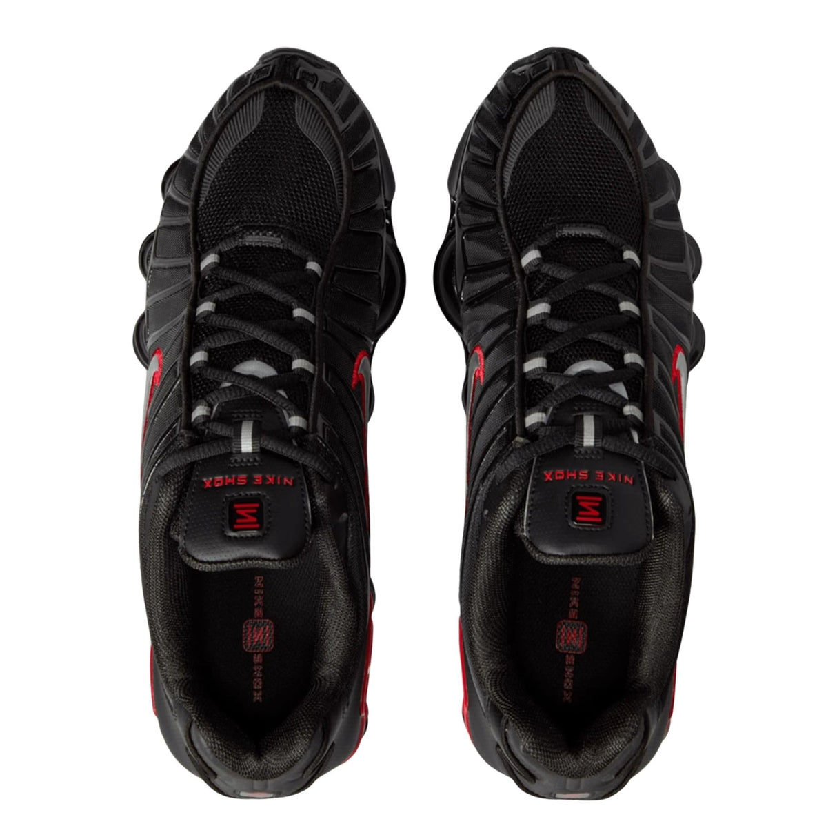 Nike Shox TL, Sneaker Hombre, Black Metallic Silver University Red, 44 EU