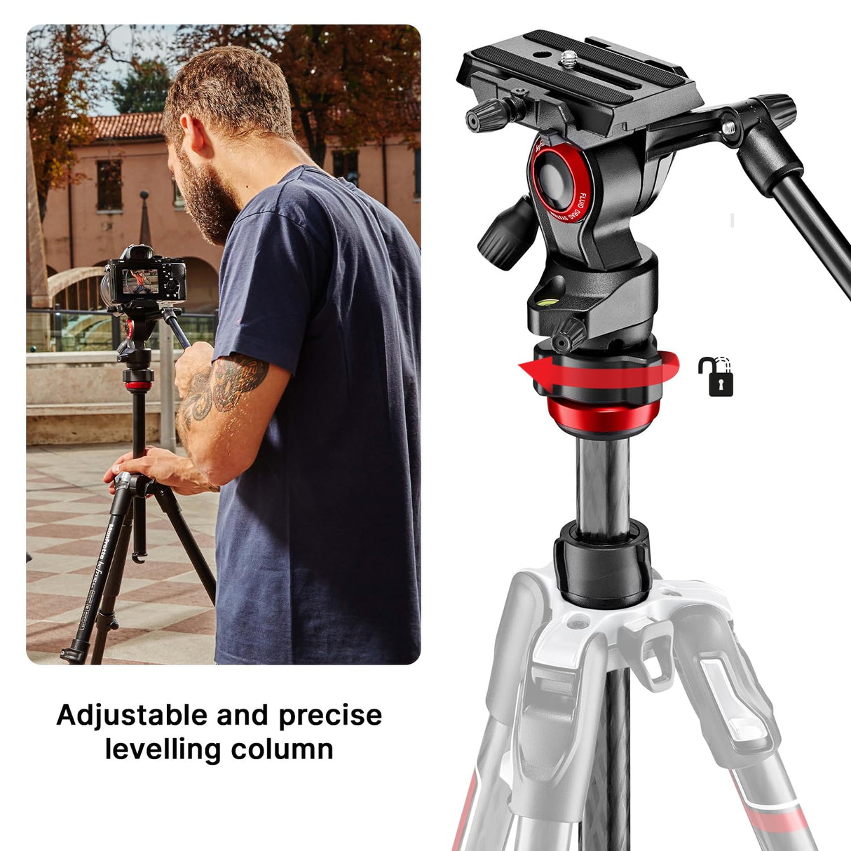 MANFROTTO Trépied Befree Live Carbone MVKBFRTC-Live Twist Lock Avec rotule Ball