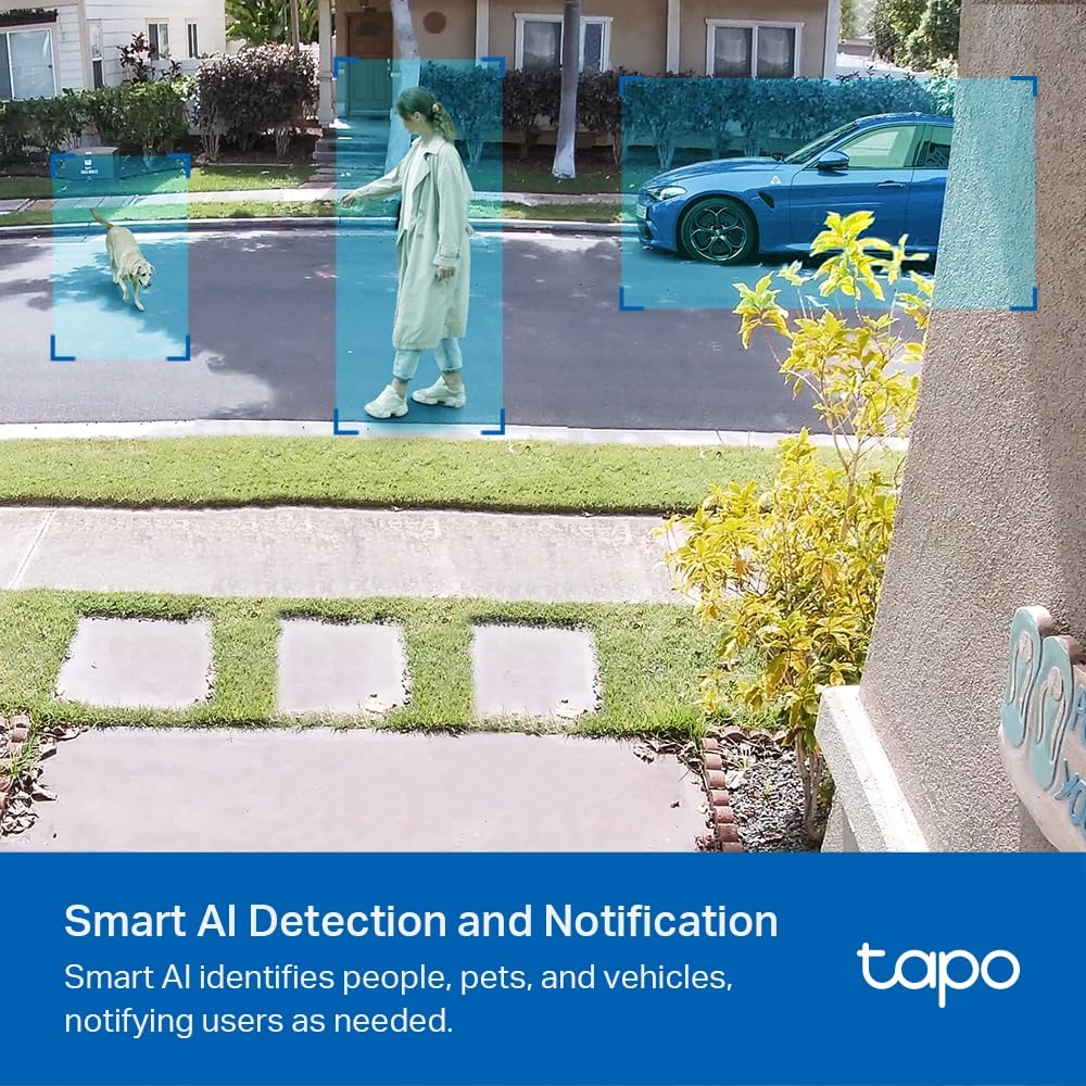 Tapo C420S1 – Cámara de vigilancia Wi-Fi para Exteriores inalámbrica con batería Recargable, resolución 2K, visión Nocturna, Audio bidireccional, IP65 a Prueba de Agua