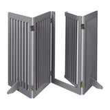 Relaxdays Barrera Seguridad Niños, Valla Protectora, Puerta, 92x206cm, Plegable, Cerca Protección Bebés, Perros, Gris